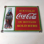 Coca Cola Porcelain Sign Vintage – Service Beverage Bottle Gas Pump Sign - Image 15