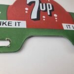Vintage 7 Up Soda License Plate Topper – Drive Safe Sign Ad on Automobile Topper - Image 7