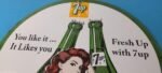 Vintage 7 Up Soda Sign – Advertisement Piggly General Store Porcelain Gas Sign - Image 13