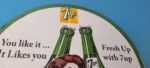 Vintage 7 Up Soda Sign – Advertisement Piggly General Store Porcelain Gas Sign - Image 5