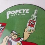 Vintage 7 Up Soda Sign – Advertisement Piggly General Store Porcelain Gas Sign - Image 12