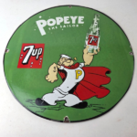 Vintage 7 Up Soda Sign – Advertisement Piggly General Store Porcelain Gas Sign - Image 15