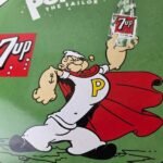 Vintage 7 Up Soda Sign – Advertisement Piggly General Store Porcelain Gas Sign - Image 4