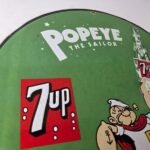 Vintage 7 Up Soda Sign – Advertisement Piggly General Store Porcelain Gas Sign - Image 5