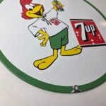 Vintage 7 Up Soda Sign – Advertisement Porcelain Gas Service Station Ad Sign - Image 11