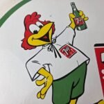 Vintage 7 Up Soda Sign – Advertisement Porcelain Gas Service Station Ad Sign - Image 3