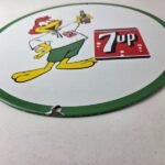 Vintage 7 Up Soda Sign – Advertisement Porcelain Gas Service Station Ad Sign - Image 10