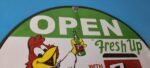 Vintage 7 Up Soda Sign – Advertisement Rooster Porcelain Gas Station Sign - Image 5