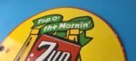 Vintage 7 Up Soda Sign – Porcelain Grocery Piggly Store Gas Oil Pump Plate Sign - Image 8