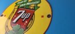 Vintage 7 Up Soda Sign – Porcelain Grocery Piggly Store Gas Oil Pump Plate Sign - Image 9
