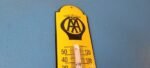 Vintage AAA Auto Insurance Sign – Service Gas Pump Sign on Porcelain Thermometer - Image 5