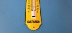 Vintage AAA Auto Insurance Sign – Service Gas Pump Sign on Porcelain Thermometer - Image 7