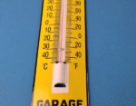 Vintage AAA Auto Insurance Sign – Service Gas Pump Sign on Porcelain Thermometer - Image 4