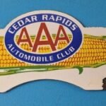Vintage AAA Automobile Club License Plate Topper – Sign Ad on Automobile Topper