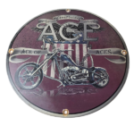 Vintage Ace of Aces Motorcycle Sign – Biker Gas Pump Service Porcelain Sign