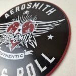Vintage Aerosmith Rock & Roll Porcelain Sign – Winged Heart Logo Sign - Image 13