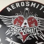 Vintage Aerosmith Rock & Roll Porcelain Sign – Winged Heart Logo Sign - Image 3