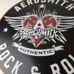 Vintage Aerosmith Rock & Roll Porcelain Sign – Winged Heart Logo Sign - Image 4
