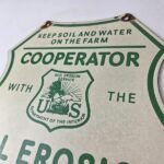 Vintage AG Department Sign – Forest Service Soil Erosion Gas Pump Porcelain Sign - Image 11