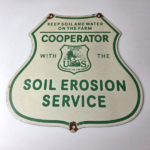 Vintage AG Department Sign – Forest Service Soil Erosion Gas Pump Porcelain Sign - Image 15