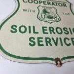 Vintage AG Department Sign – Forest Service Soil Erosion Gas Pump Porcelain Sign - Image 10