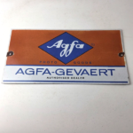 Vintage Agfa Gevaert Sign – Photos Camera Manufacturer Gas Pump Porcelain Sign - Image 15