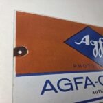 Vintage Agfa Gevaert Sign – Photos Camera Manufacturer Gas Pump Porcelain Sign - Image 5