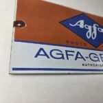 Vintage Agfa Gevaert Sign – Photos Camera Manufacturer Gas Pump Porcelain Sign - Image 6