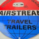 Vintage Airstream Sign – Travel Trailer RV Gas Airplane Porcelain Sign - Image 4