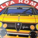 Vintage Alfa Romeo Milano Sign – Porcelain Dealership Gas Pump Italian Sign - Image 3
