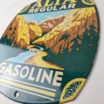 Vintage Alta Gasoline Sign – Gas Pump Service National Park Porcelain Sign - Image 13