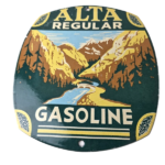 Vintage Alta Gasoline Sign – Gas Pump Service National Park Porcelain Sign - Image 2