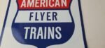 Vintage American Flyer Trains Sign – Lionel Railroad Porcelain Gas Pump Sign - Image 4
