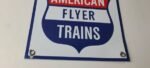 Vintage American Flyer Trains Sign – Lionel Railroad Porcelain Gas Pump Sign - Image 7