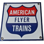 Vintage American Flyer Trains Sign – Lionel Railroad Porcelain Gas Pump Sign