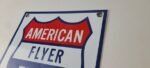 Vintage American Flyer Trains Sign – Lionel Railroad Porcelain Gas Pump Sign - Image 8