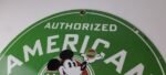 Vintage American Gasoline Porcelain Sign – Mickey Mouse Gas Pump Plate Sign - Image 8