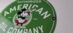 Vintage American Gasoline Porcelain Sign – Mickey Mouse Gas Pump Plate Sign - Image 9