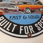 Vintage American Muscle Fast Loud Porcelain Signs – Muscle Car Hot Rod Signs - Image 11