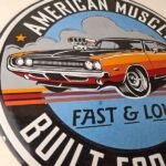 Vintage American Muscle Fast Loud Porcelain Signs – Muscle Car Hot Rod Signs - Image 6