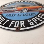 Vintage American Muscle Fast Loud Porcelain Signs – Muscle Car Hot Rod Signs - Image 10