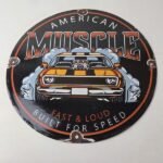 Vintage American Muscle Sign – Old Automobile Car Service Station Gas Sign - Image 15