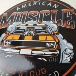 Vintage American Muscle Sign – Old Automobile Car Service Station Gas Sign - Image 4