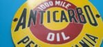 VINTAGE ANTICARBO OIL CO PORCELAIN MILE GASOLINE SERVICE STATION PUMP PLATE SIGN - Image 4