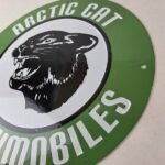 Vintage Arctic Cat Snowmobiles Sign – Sales Winter Sled Porcelain Gas Pump Sign - Image 13