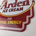 Vintage Arden Ice Cream Porcelain Sign – Gas Pump Advertising Sale Sign - Image 14
