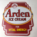 Vintage Arden Ice Cream Porcelain Sign – Gas Pump Advertising Sale Sign - Image 15
