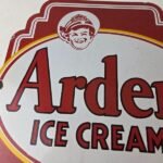 Vintage Arden Ice Cream Porcelain Sign – Gas Pump Advertising Sale Sign - Image 3