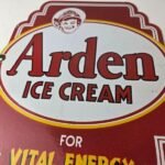 Vintage Arden Ice Cream Porcelain Sign – Gas Pump Advertising Sale Sign - Image 4