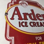 Vintage Arden Ice Cream Porcelain Sign – Gas Pump Advertising Sale Sign - Image 6